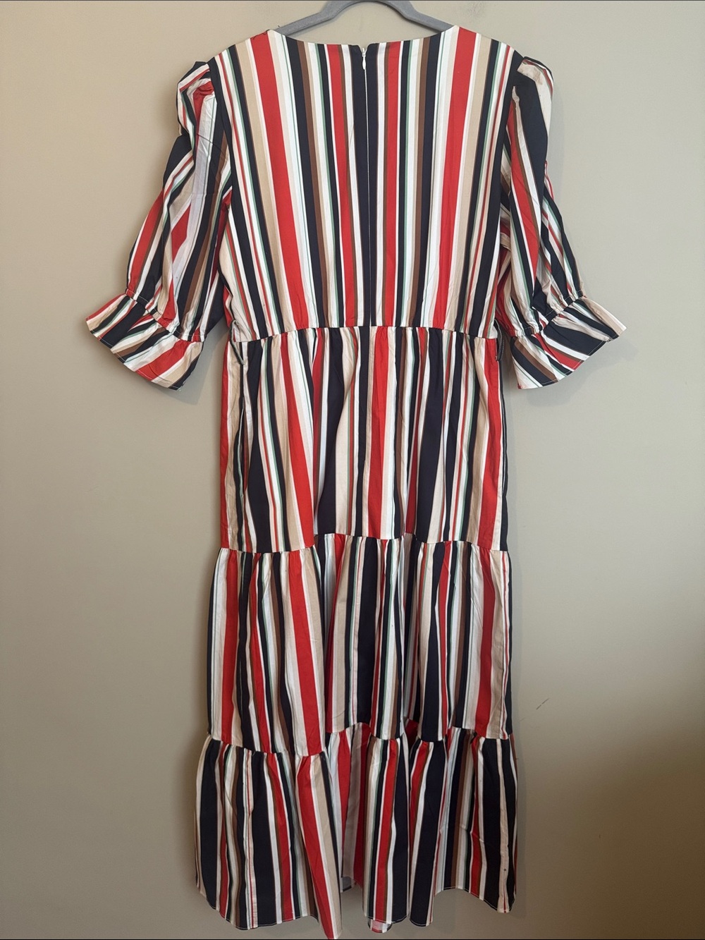 NWOT- Hutch Arlo Stripe Short Sleeve Tiered Dress, Multi Riviera Stripe, size 12 - Picture 9 of 12